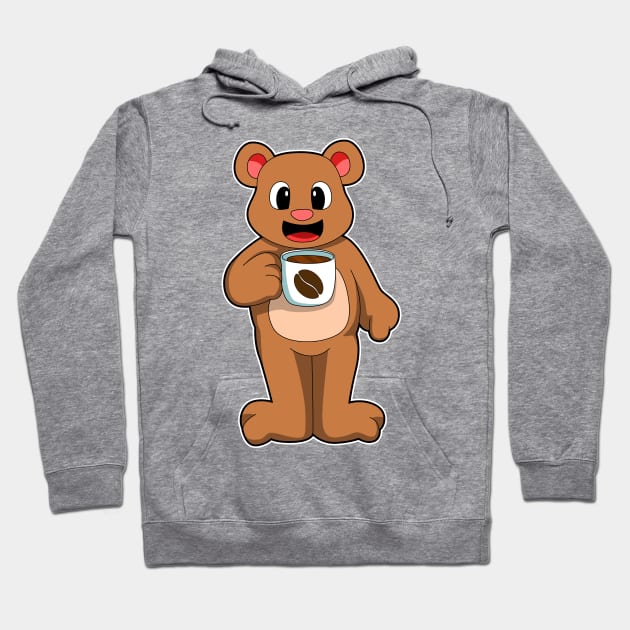 Bear with Cup of Coffee Hoodie by Markus Schnabel